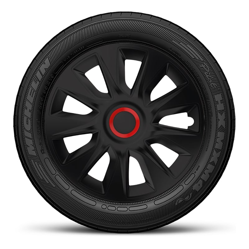 Тасове за джанти 13″ Versaco Stratos RR Black, цвят черен, 4 броя