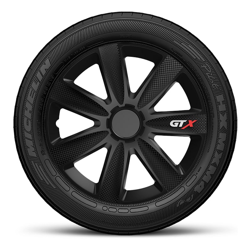 Тасове за джанти 14″ Versaco Carbon GTX Black, цвят черен, 4 броя